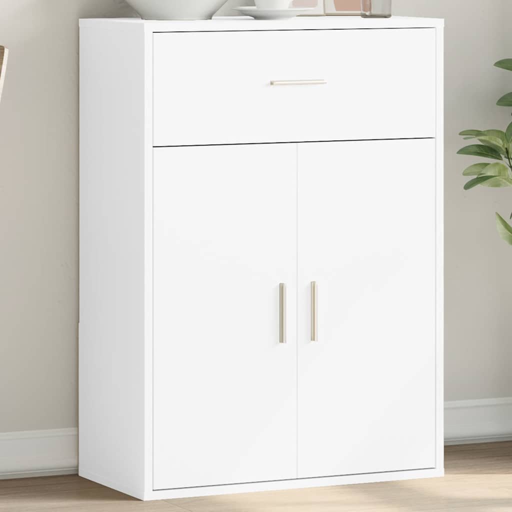 Walplus Engineered Wood Sideboard - White - 60 x 30 x 84 cm