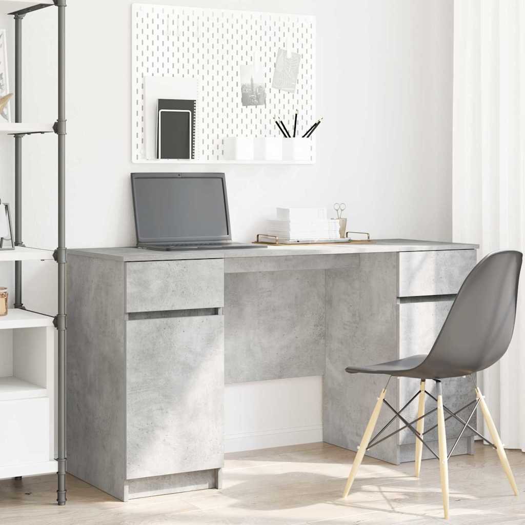 Walplus Engineered Wood Desk - Granite Grey - 140 x 49 x 76 cm