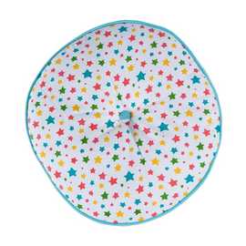 Homescapes Stars & Blue Stripes Round Floor Cushion - Multi