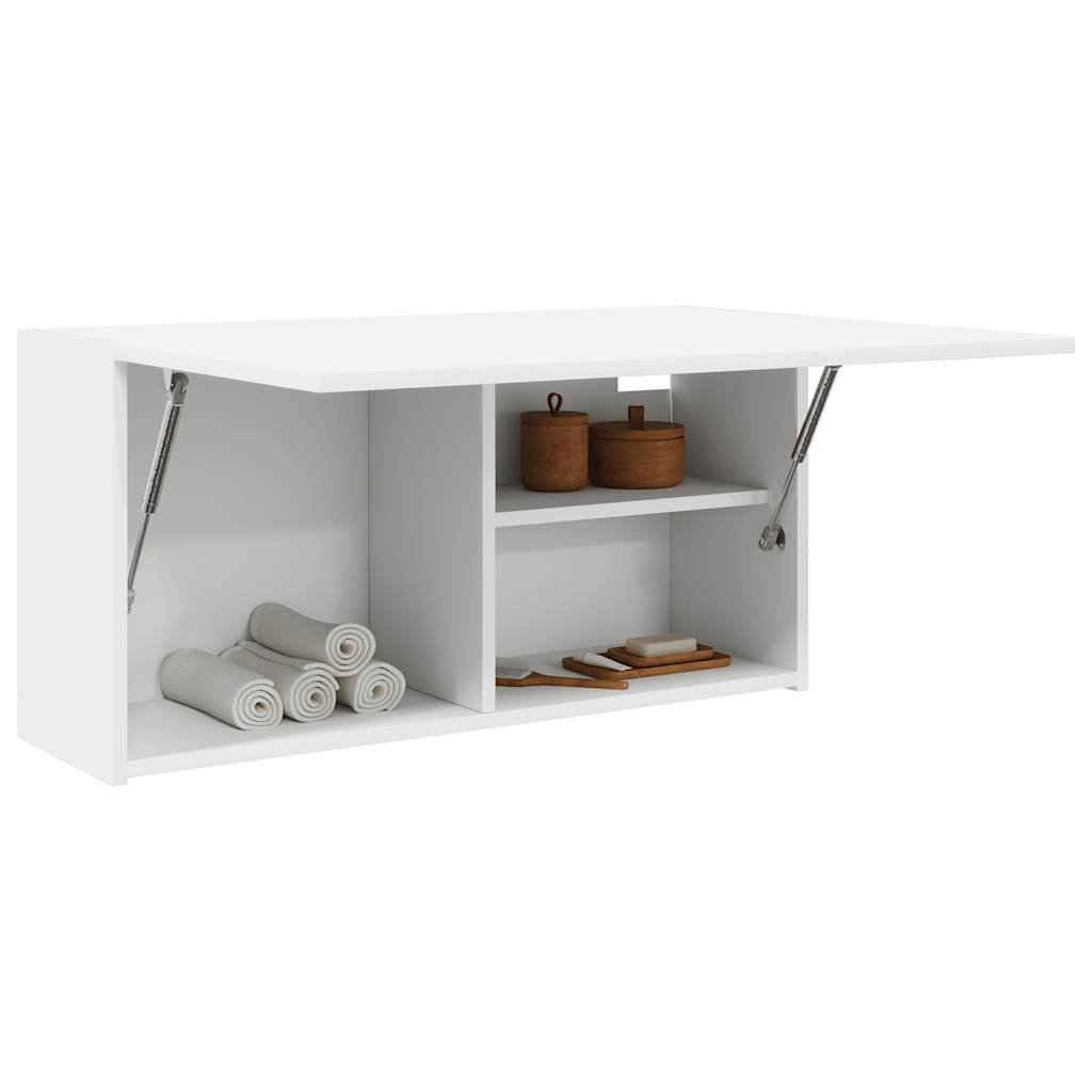Walplus Engineered Wood Bathroom Wall Cabinet - White - 80 x 25 x 40 cm