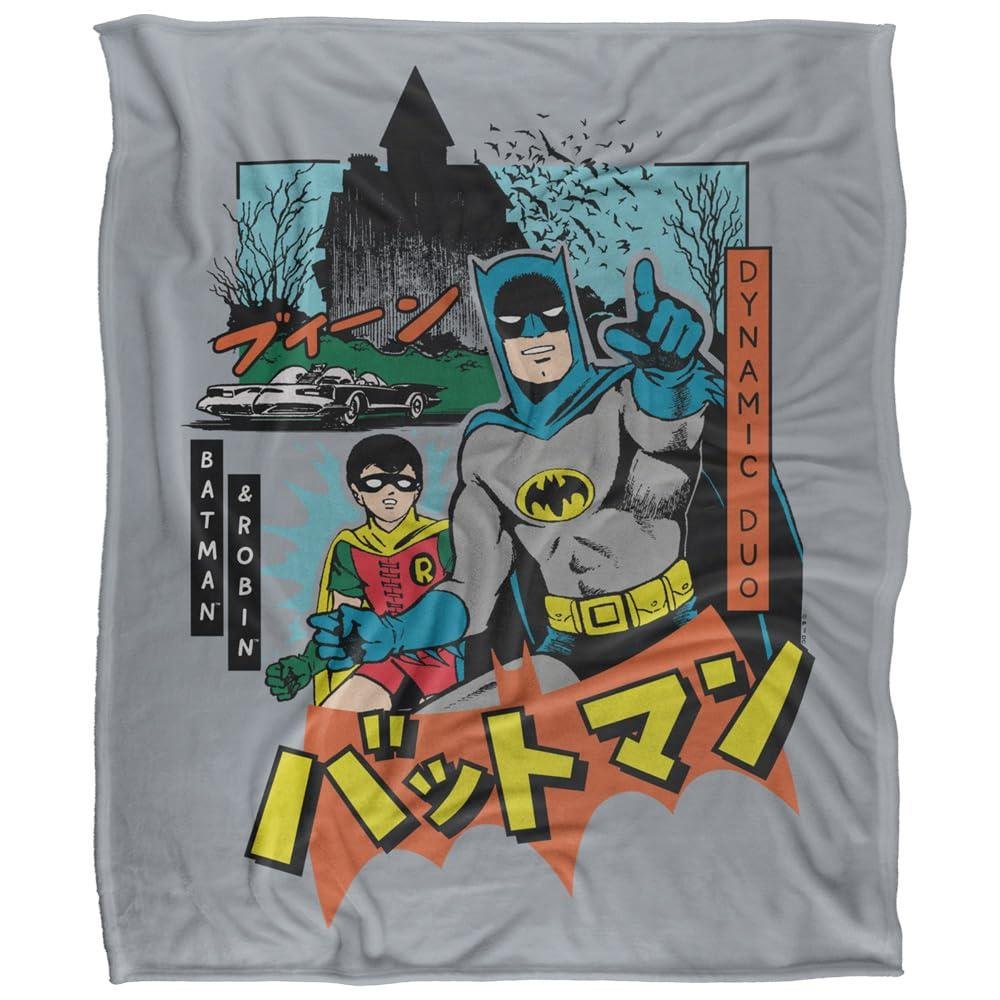 Batman Kanji Dynamic Duo Blanket - 152cm x 127cm