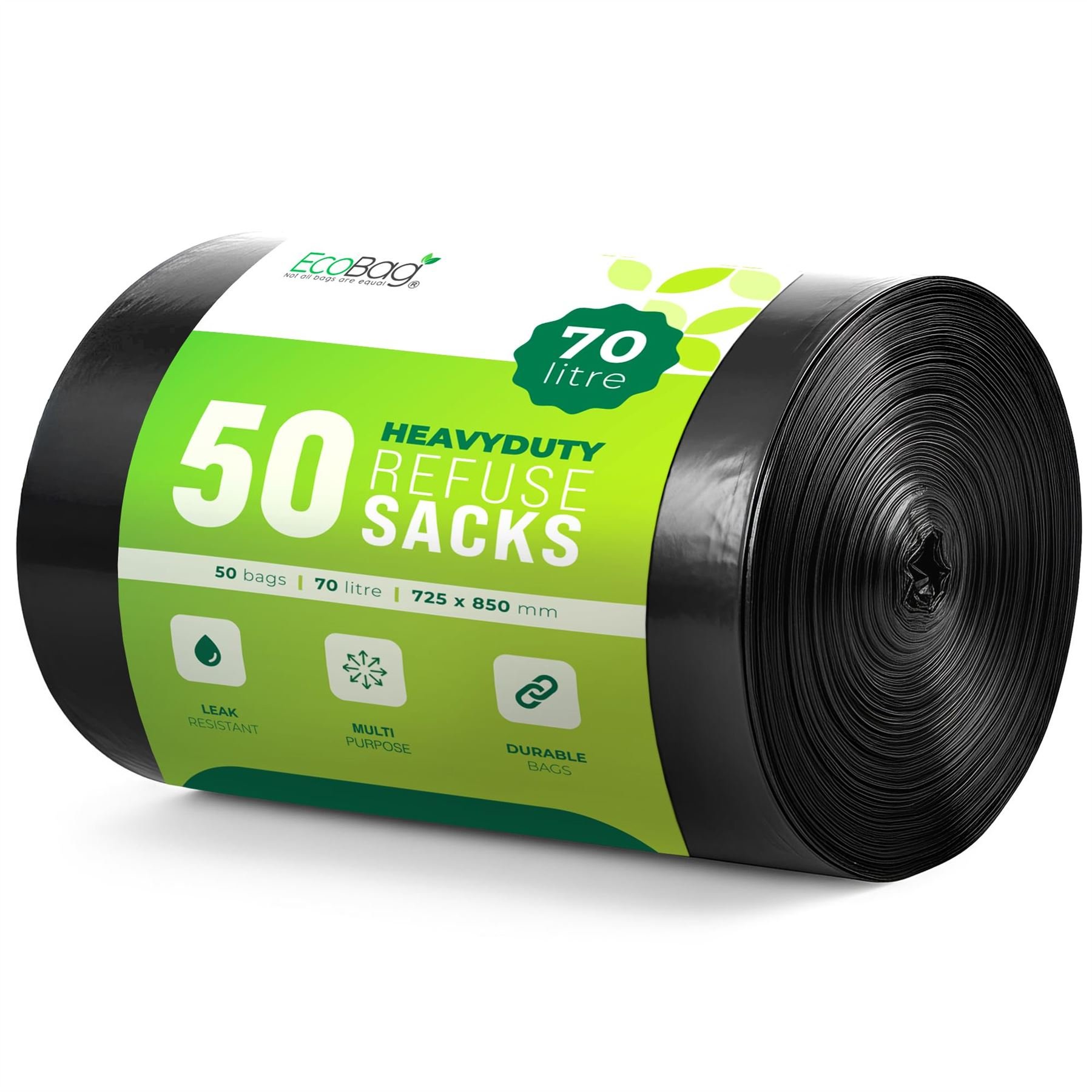 Merrimen 70L 33 Micron Heavy Duty Bin Bags - Pack of 50