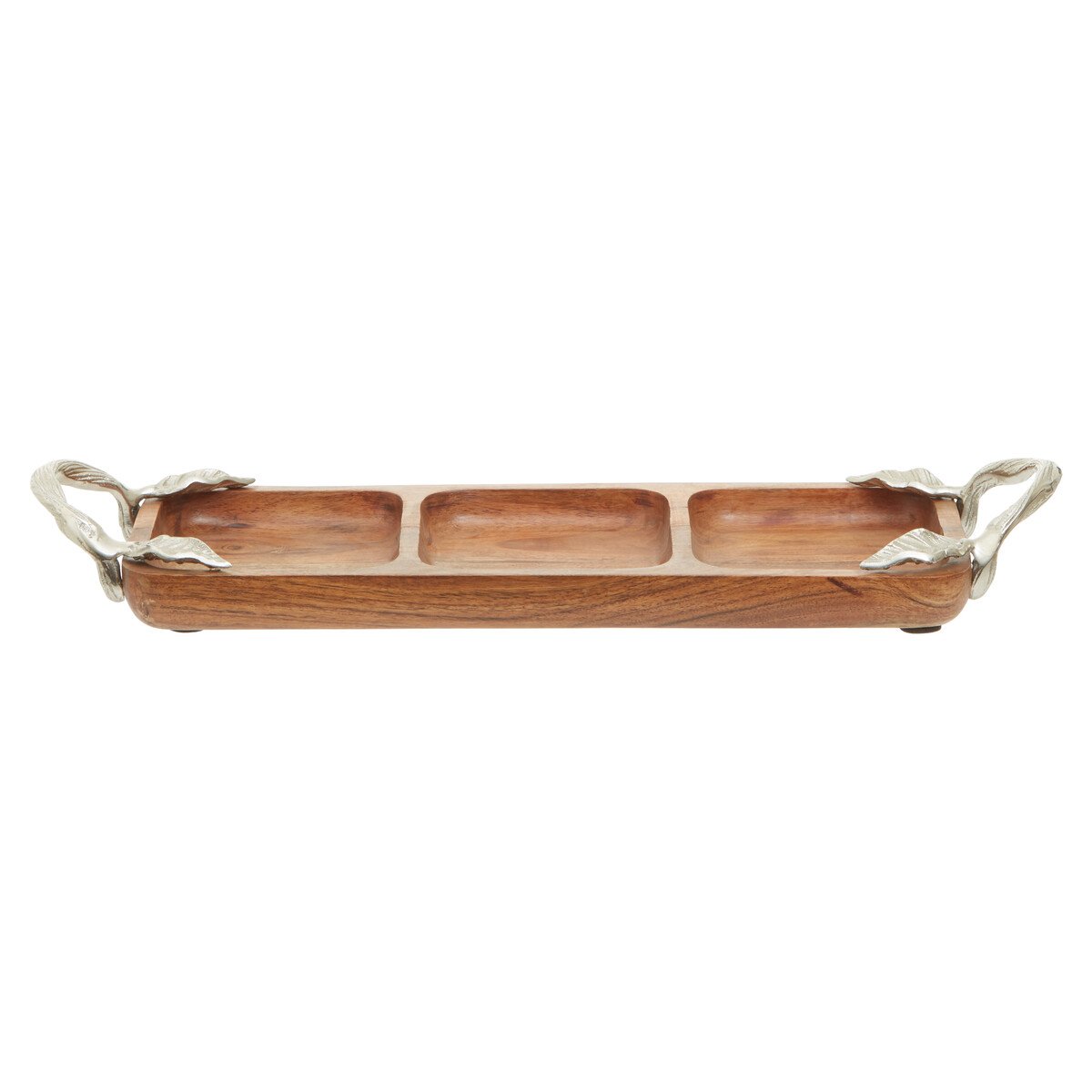 Orsina Vine  Acacia Wood 3 Section Serving Dish