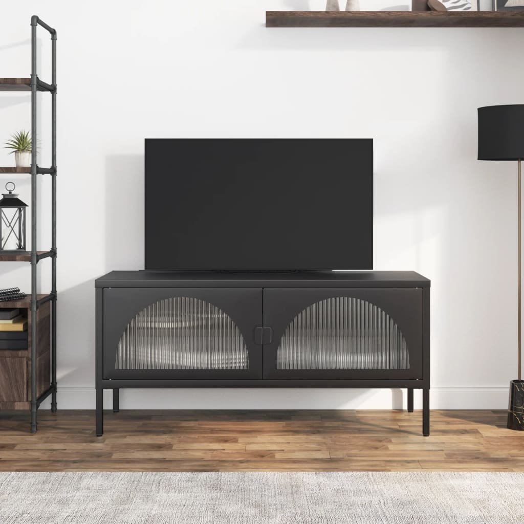 Walplus Steel TV Cabinet - Black - 105 x 35 x 50 cm