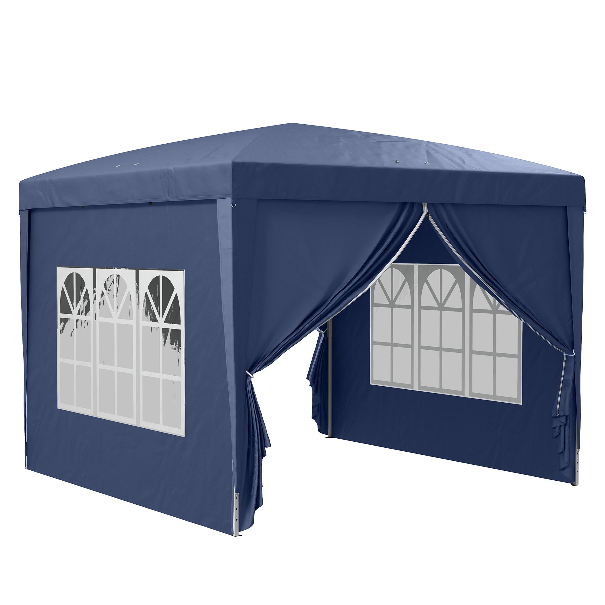 Outsunny Water Resistant Pop Up Sidewall Gazebo – Blue