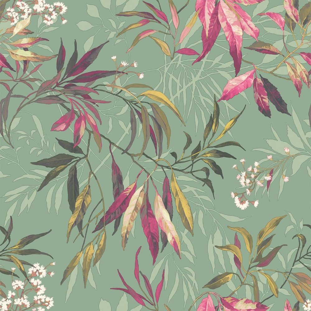 Belgravia Kanata Leaf Wallpaper - Sage Green
