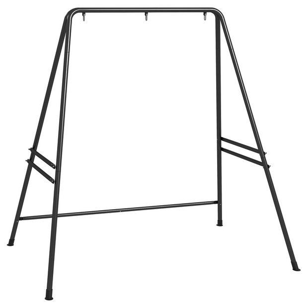 Hammock Chair Stand – Heavy-Duty A-Frame Metal Stand – Fits Most Hanging Chairs – Easy Assembly & Storage – Black