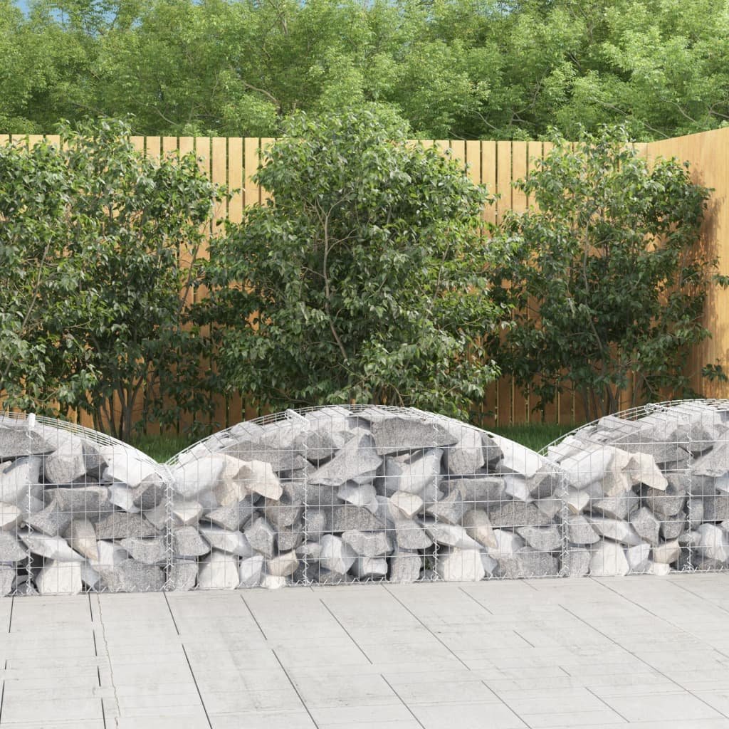 Walplus Galvanised Iron Gabion Basket - Silver 150 x 50 x 40/ - 60 cm