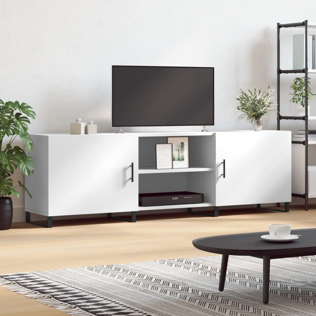 Walplus Engineered Wood TV Unit - White - 150 x 30 x 50 cm
