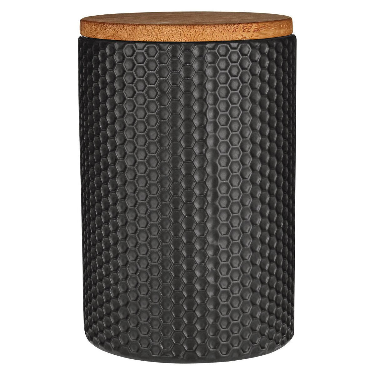 Orsina Geome 750ml Canister with Bamboo Lid – Black