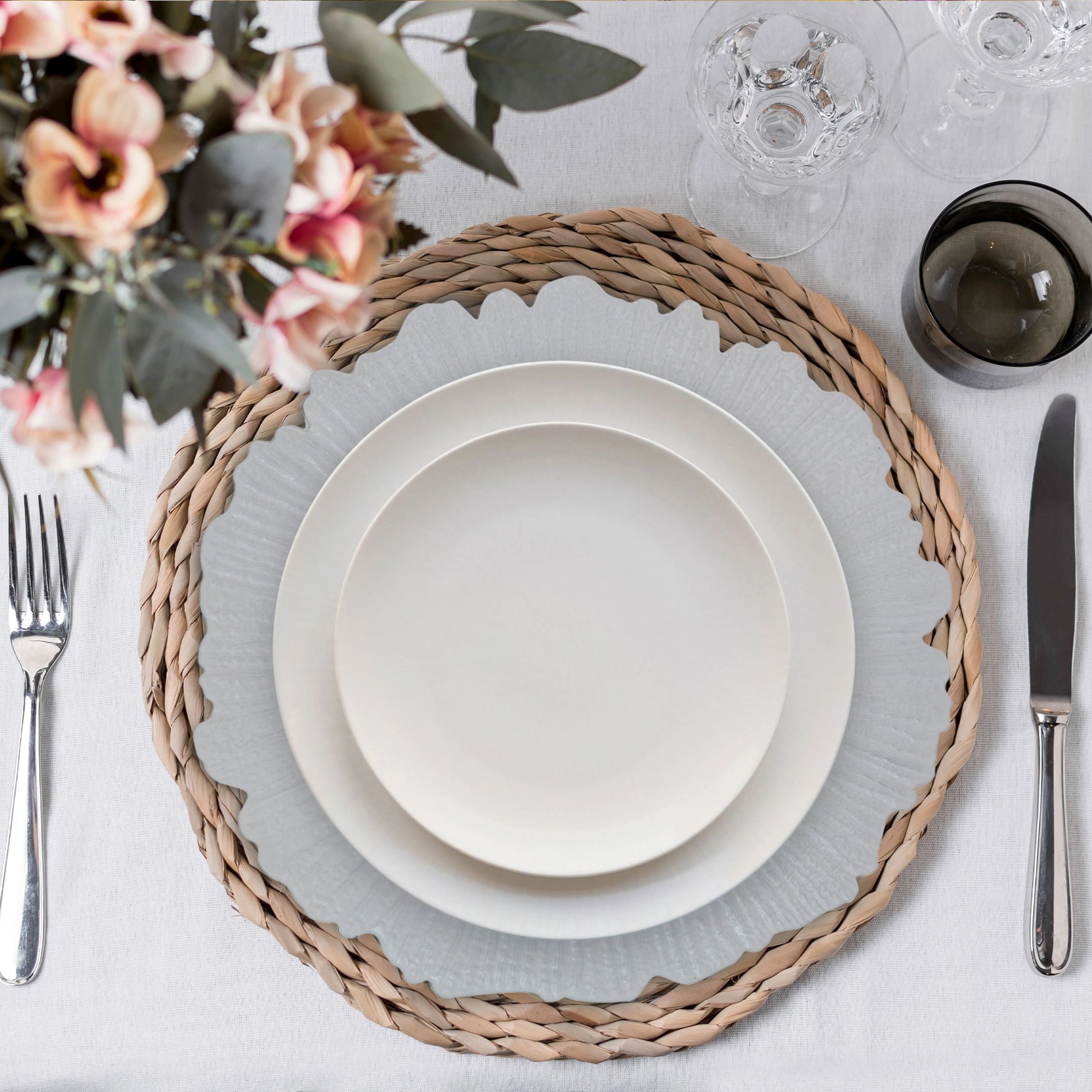 Orsina Dia Reef 33cm Charger Plate - White