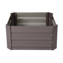 Living and Home 100x100cm Galvanised Steel Raised Garden Bed - Brown