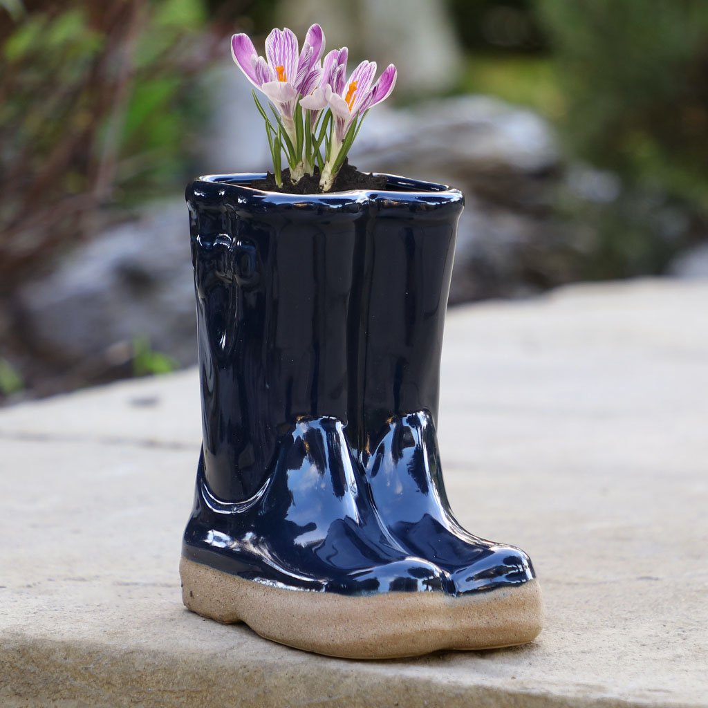 Dibor Small Wellington Planter Ceramic - Dark Blue