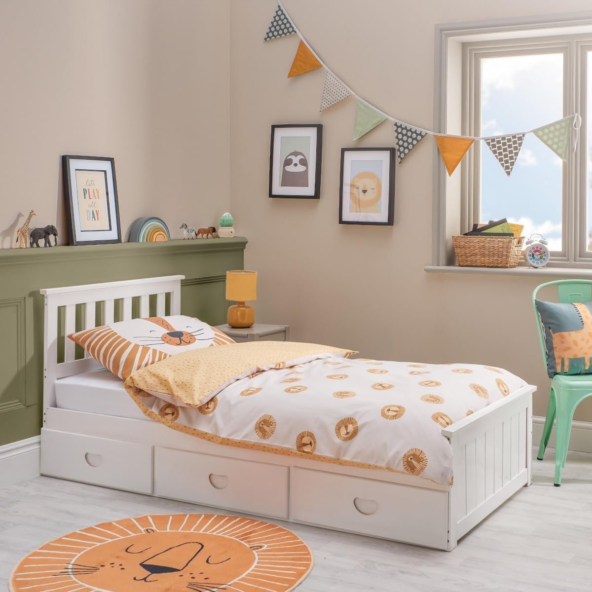 Home Treats Single 3 Drawer Wooden Bed Frame - White