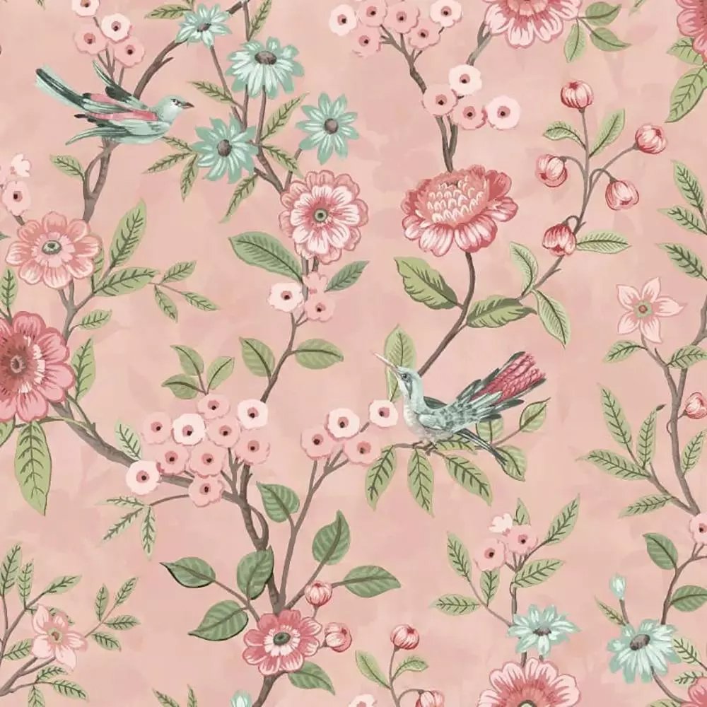 Fine Decor Eleanor Floral Wallpaper - Pink