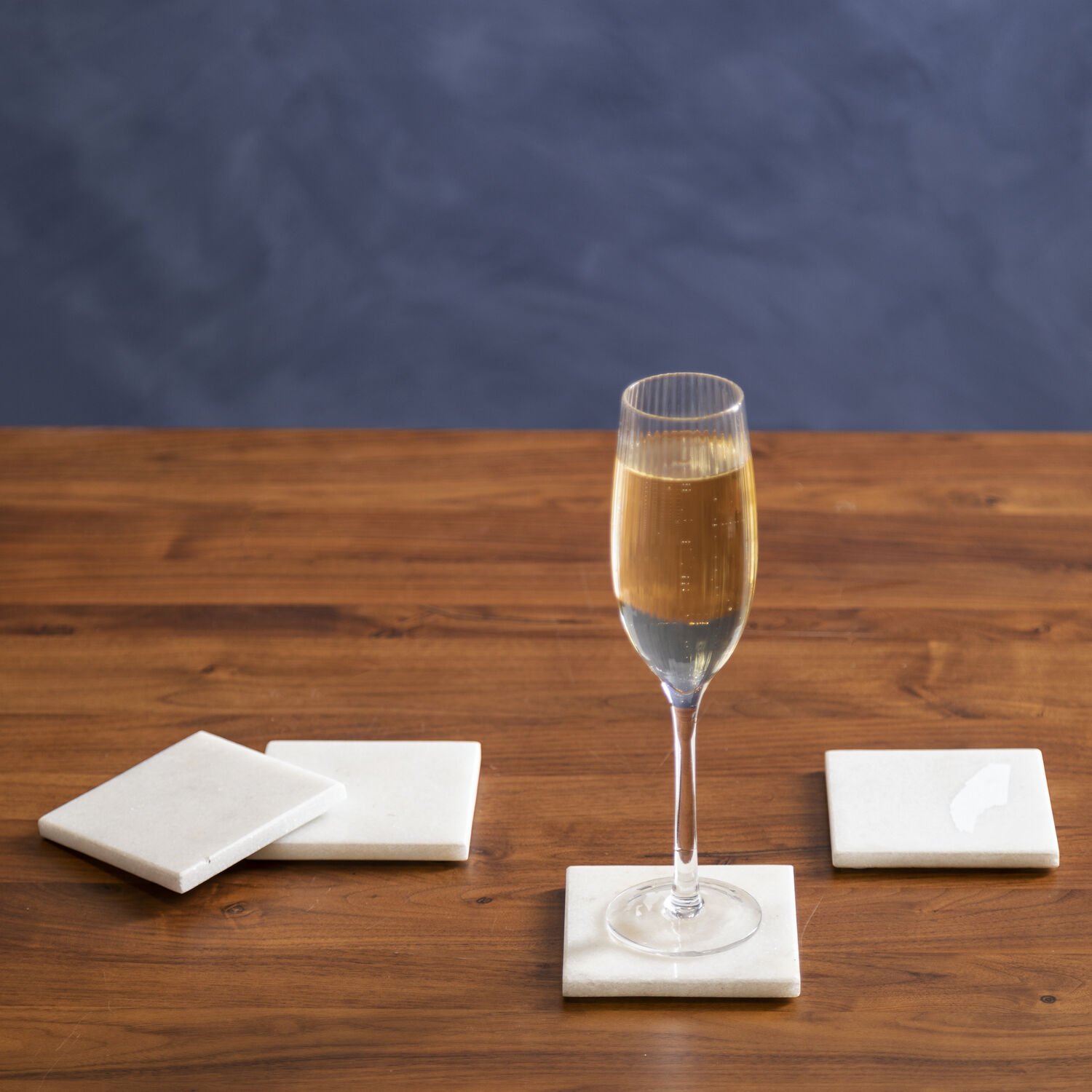 Orsina Set Of 4 Kindia Marble Square Coasters - White