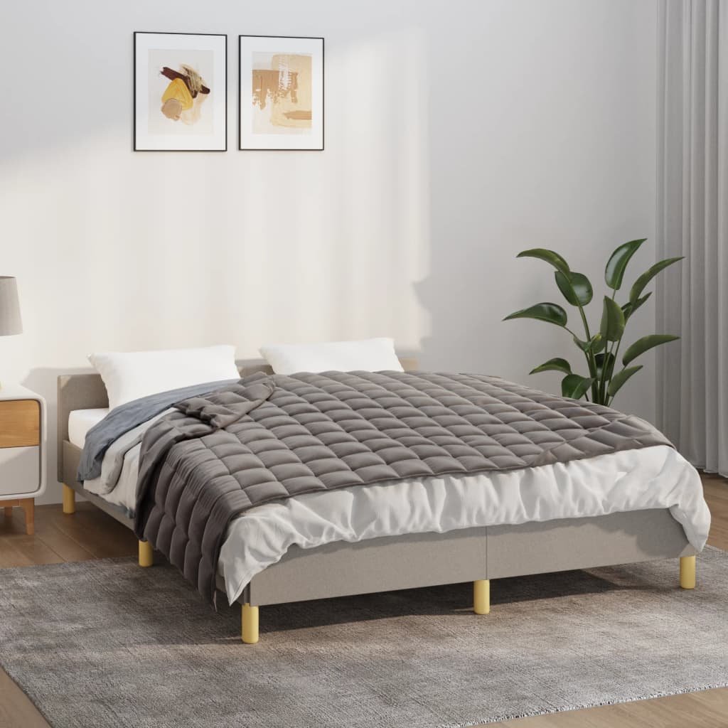 Walplus 10 kg Polyester Weighted Blanket - Grey - 140 x 200 cm