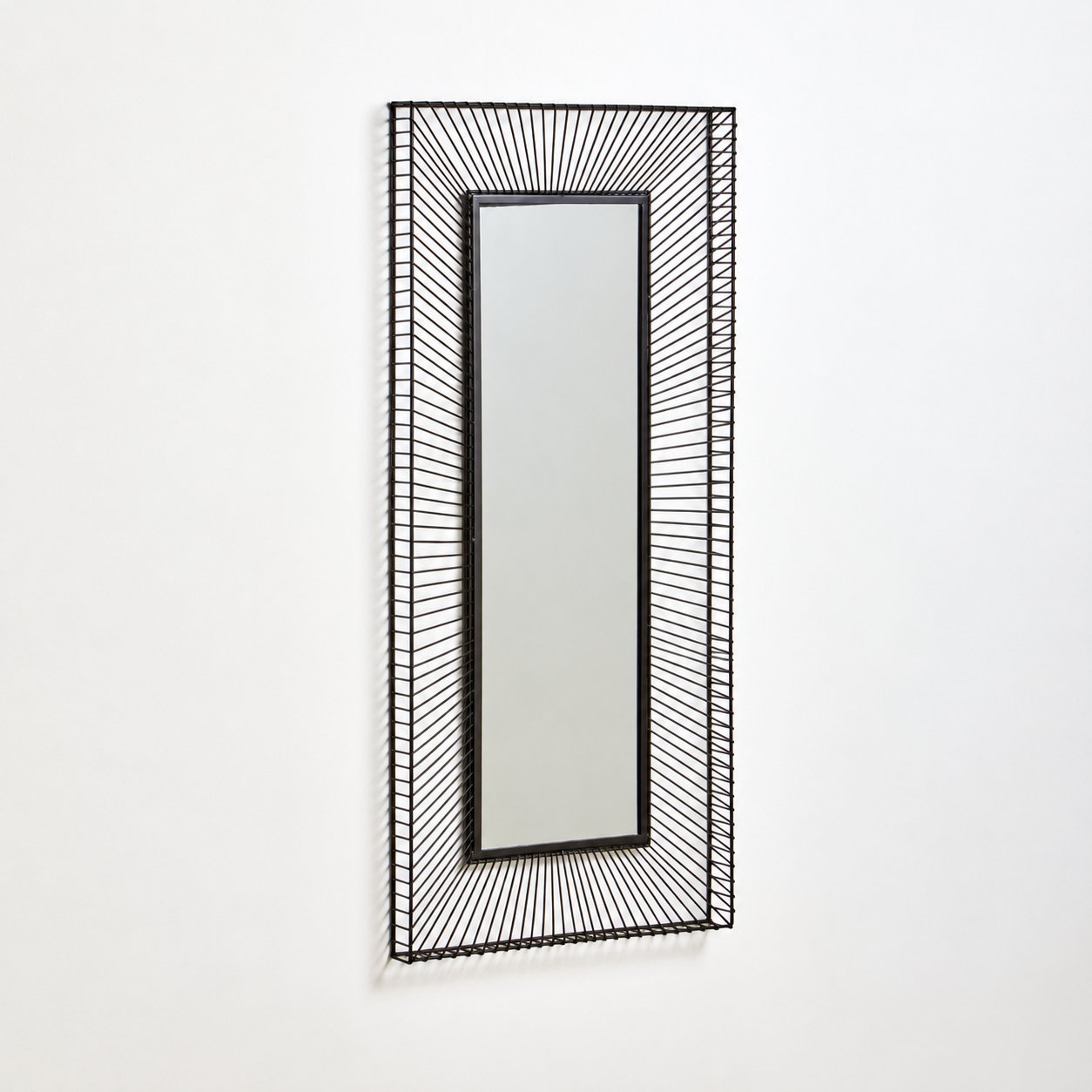 Orsina Trento Wall Mirror with Metal Frame – Black