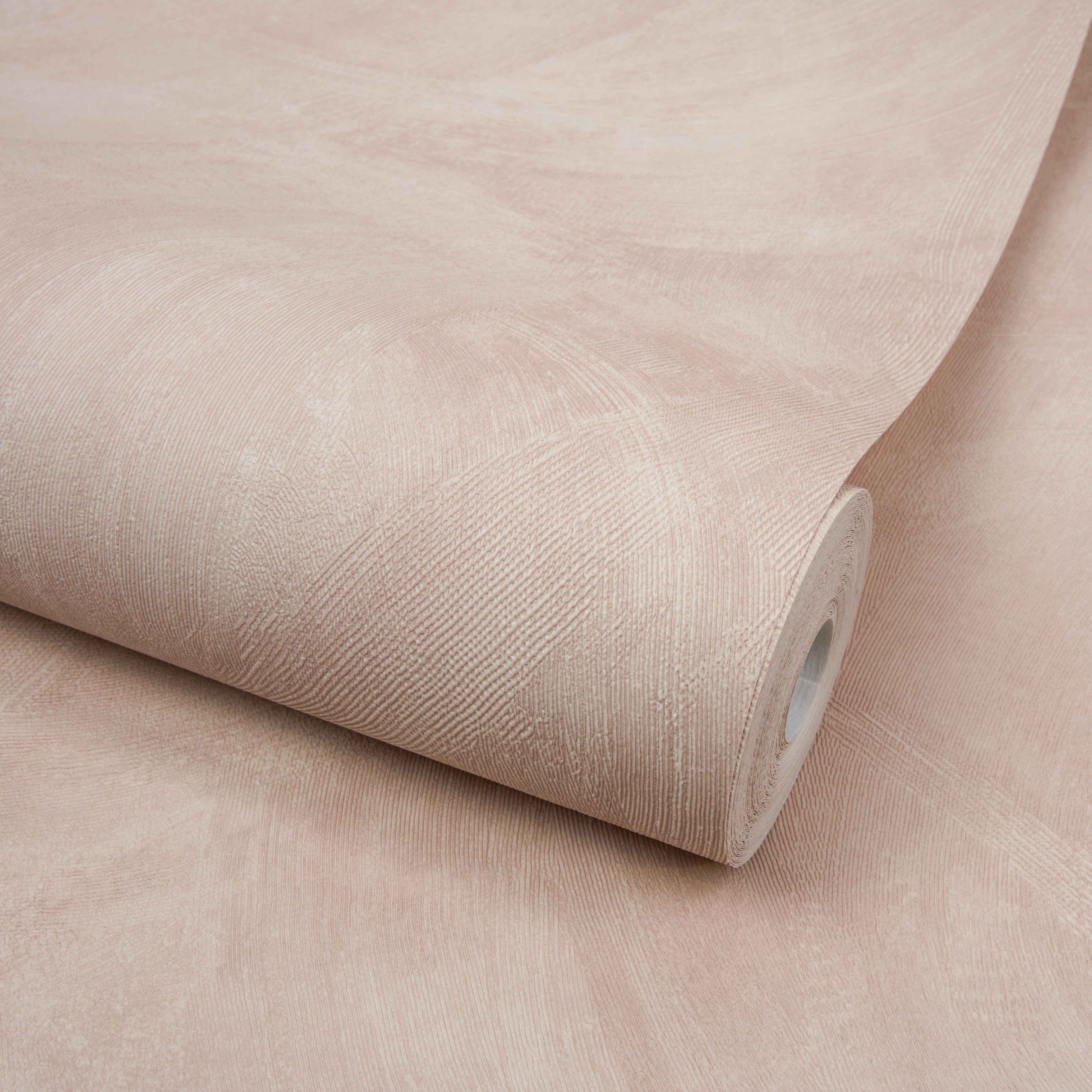 Grandeco Serra Rustic Limewash Chalk Paint Effect Textured Wallpaper - Pink
