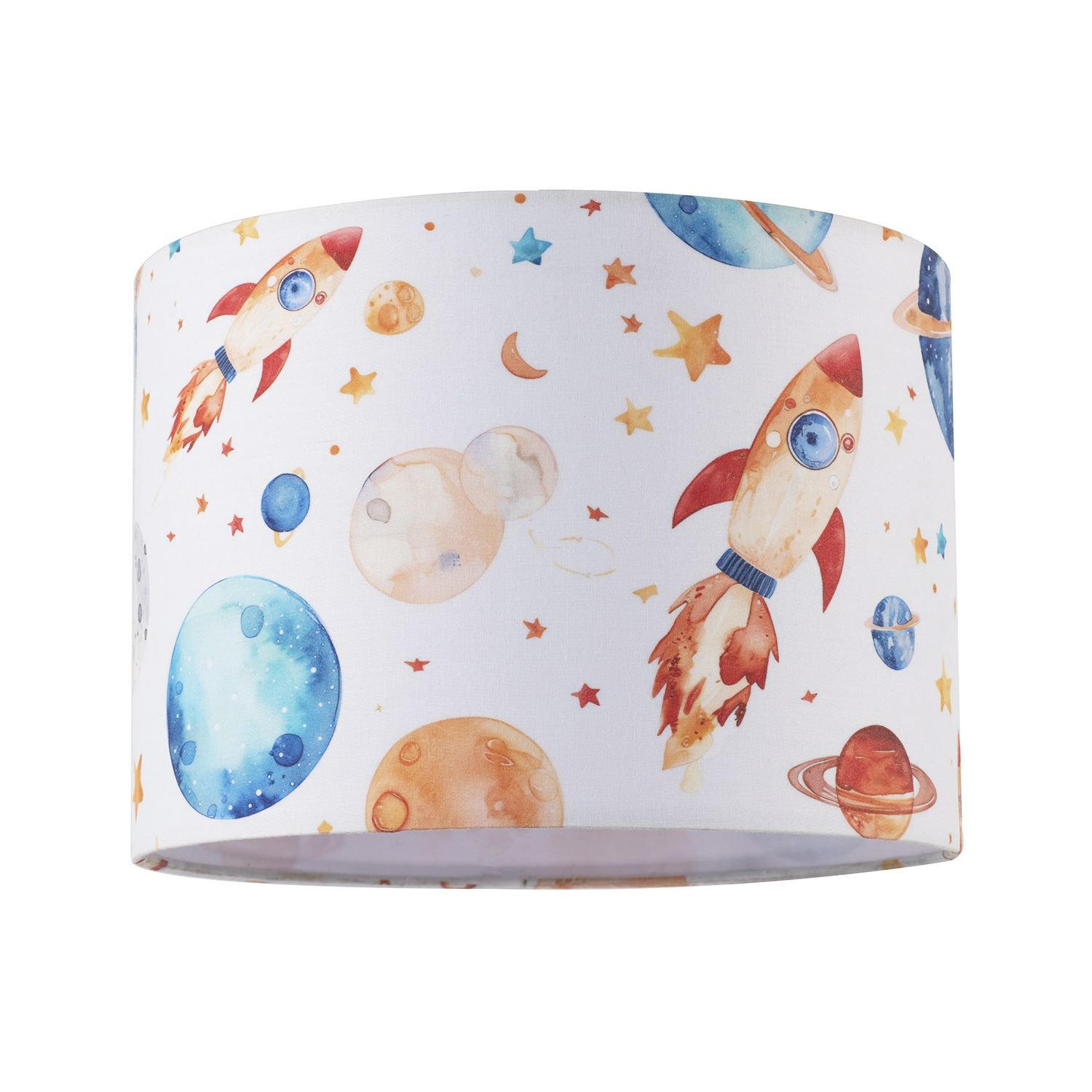 Happy Homewares Multicoloured Colourful Space Kids Lampshade - 25cm