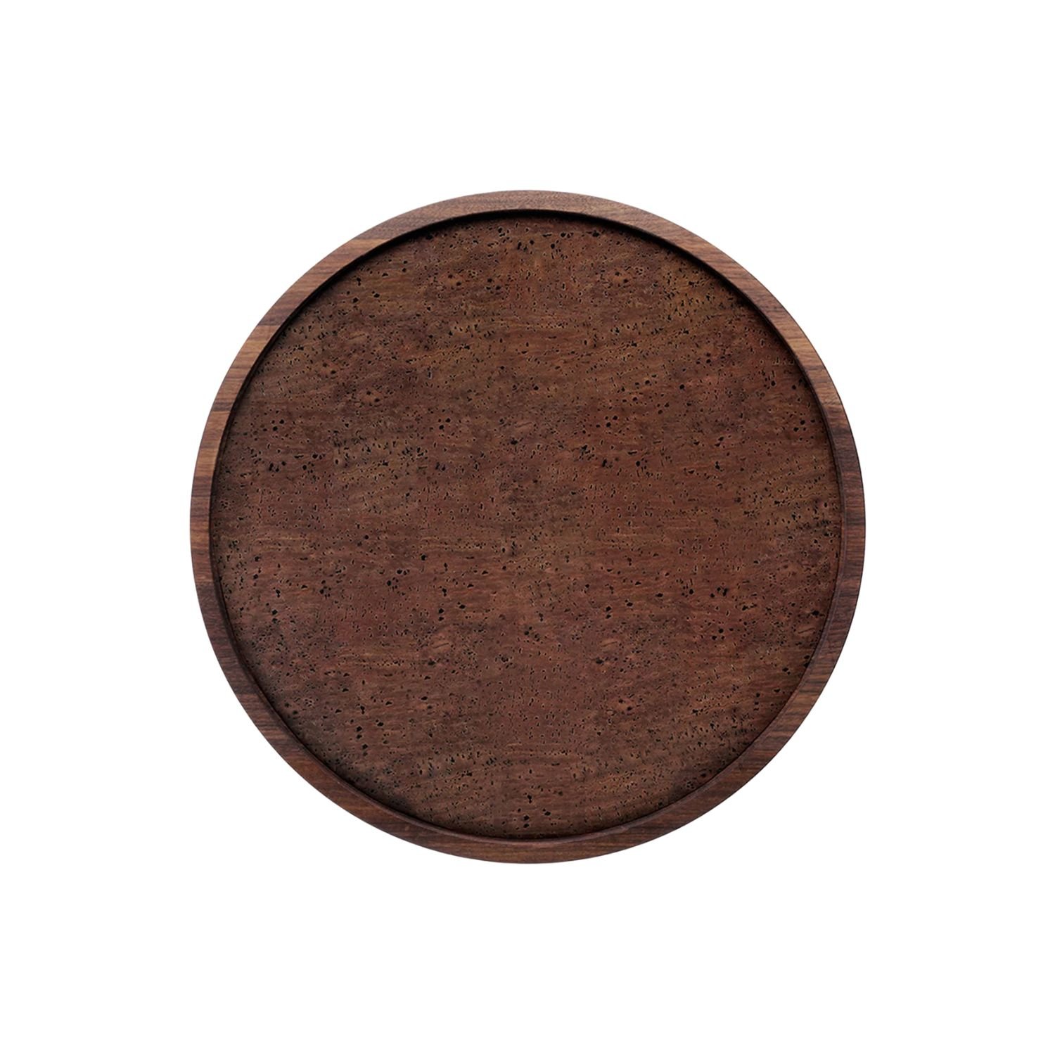 LSA International City Walnut and Cork Serving Tray D40cm - Brown