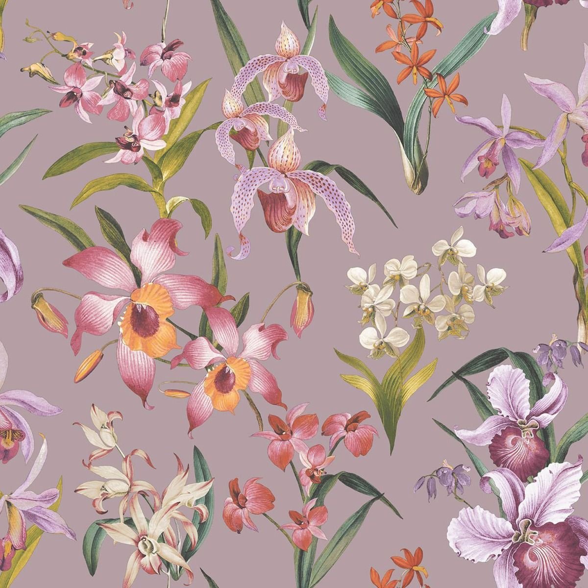 Rasch Maya Floral Wallpaper - Lilac