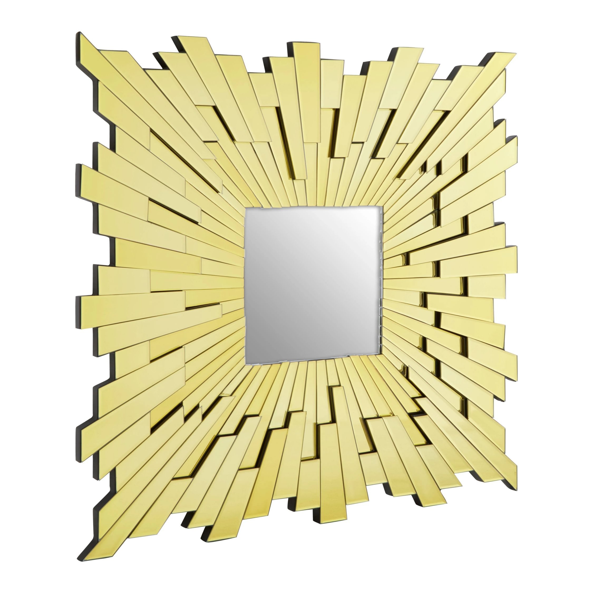 Orsina Glitzy Large Square Wall Mirror – Gold