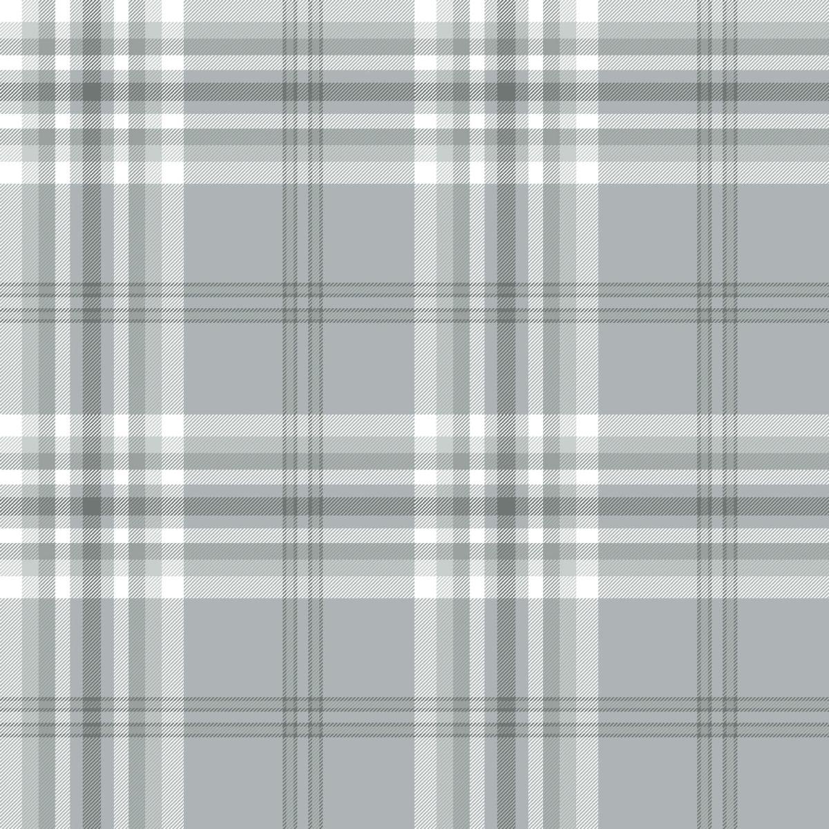 Muriva Catherine Lansfield Kelso Checked Wallpaper - Light Grey