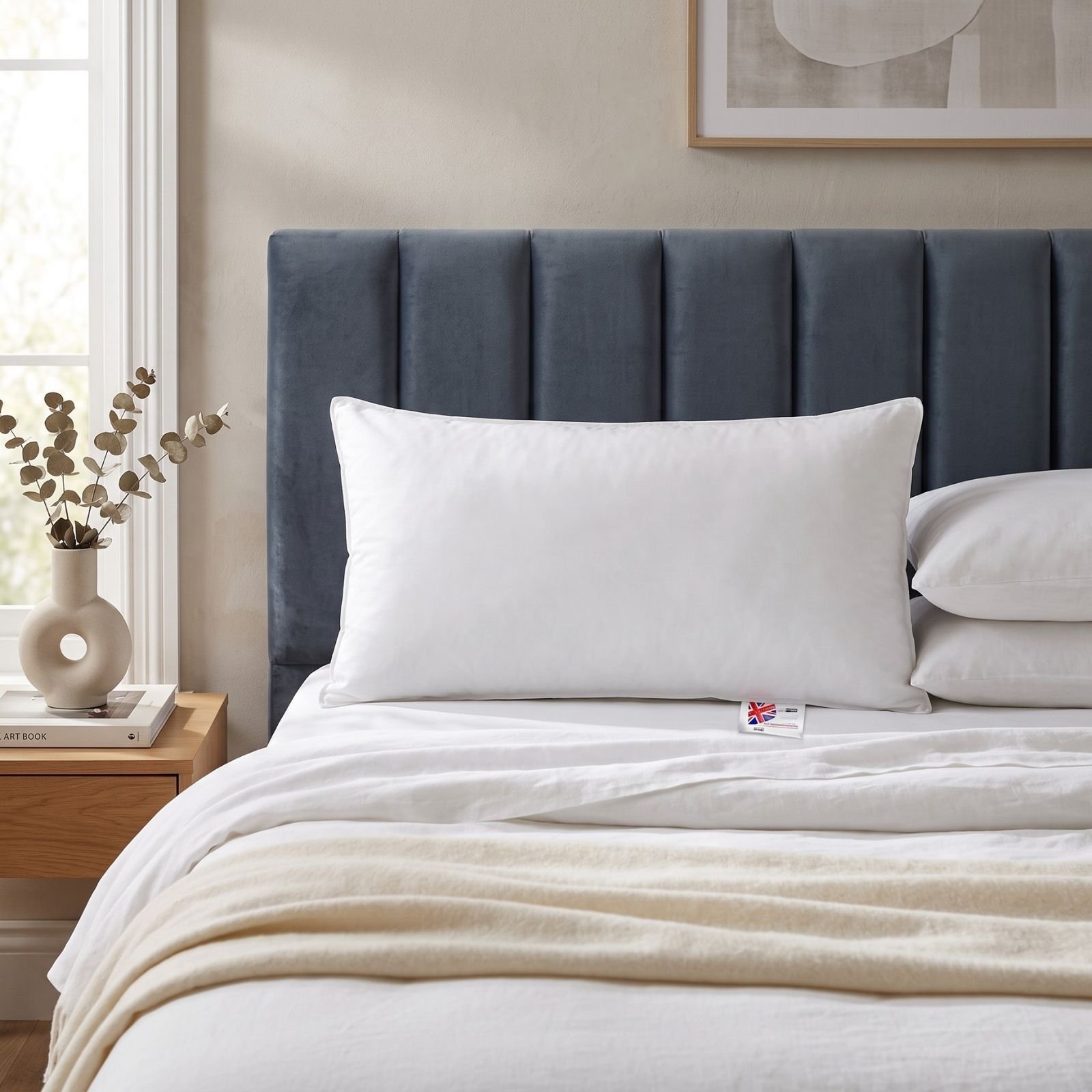 Homescapes Super Microfibre European Pillow - 40 x 80 cm