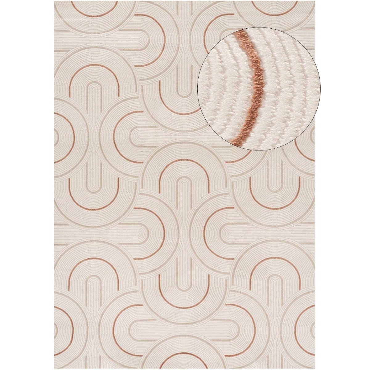The Rugs Terracotta Carmel Modern Arch Rug - 80 x 150cm