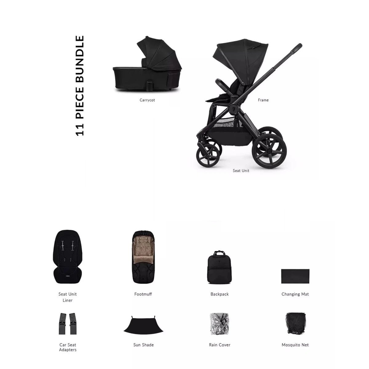 Venicci 2-in-1 Travel System - Onyx