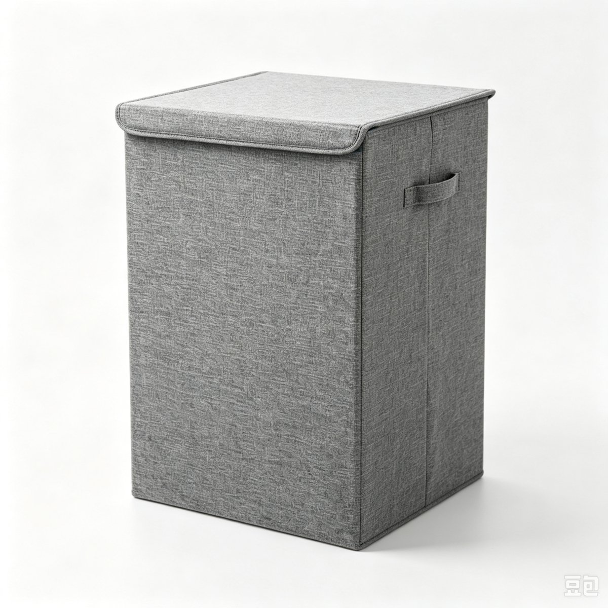 Living and Home Foldable Laundry Hamper with Lid - Grey