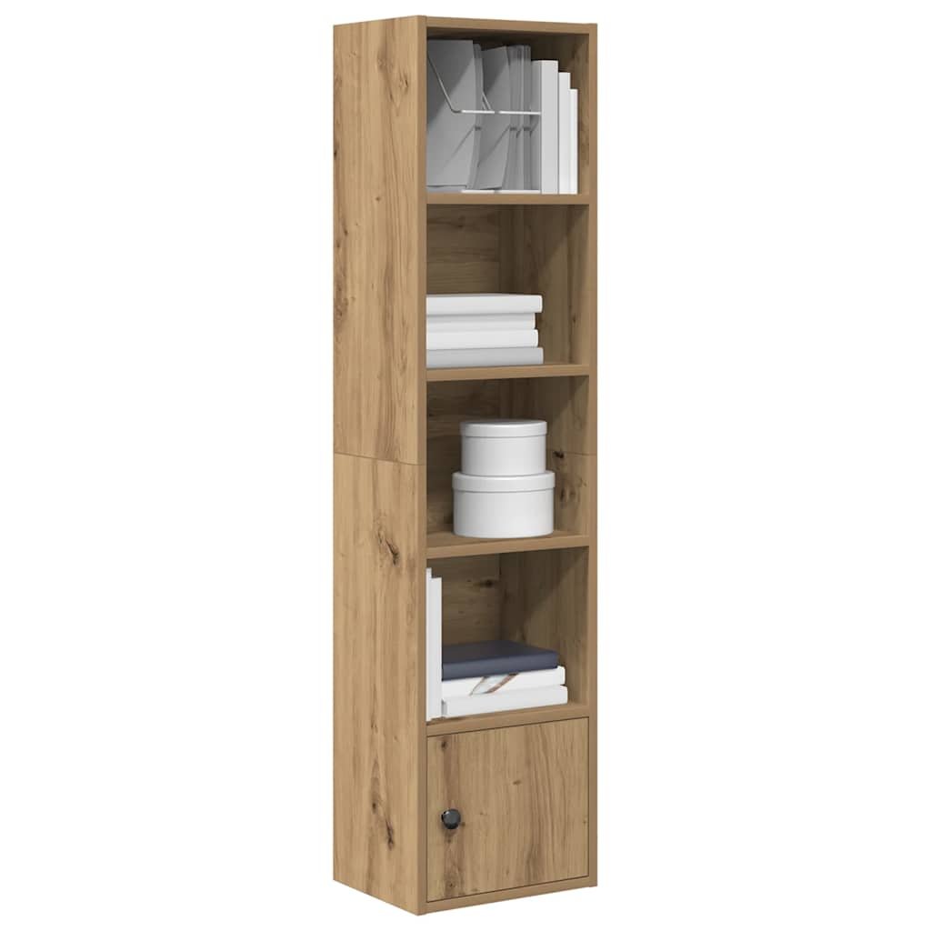 Walplus Engineered Wood Bookcase - Oak - 31 x 24 x 127 cm