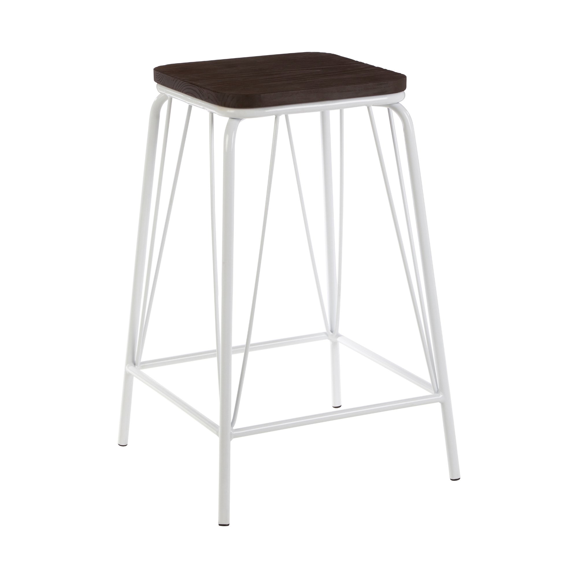 Orsina District Elm Wood Bar Stool – Natural & White