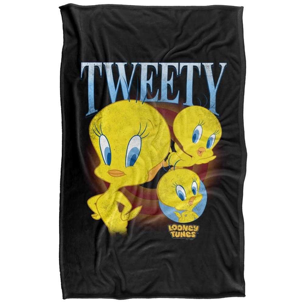Looney Tunes Tweety Printed Soft Touch Blanket - 147cm x 91cm