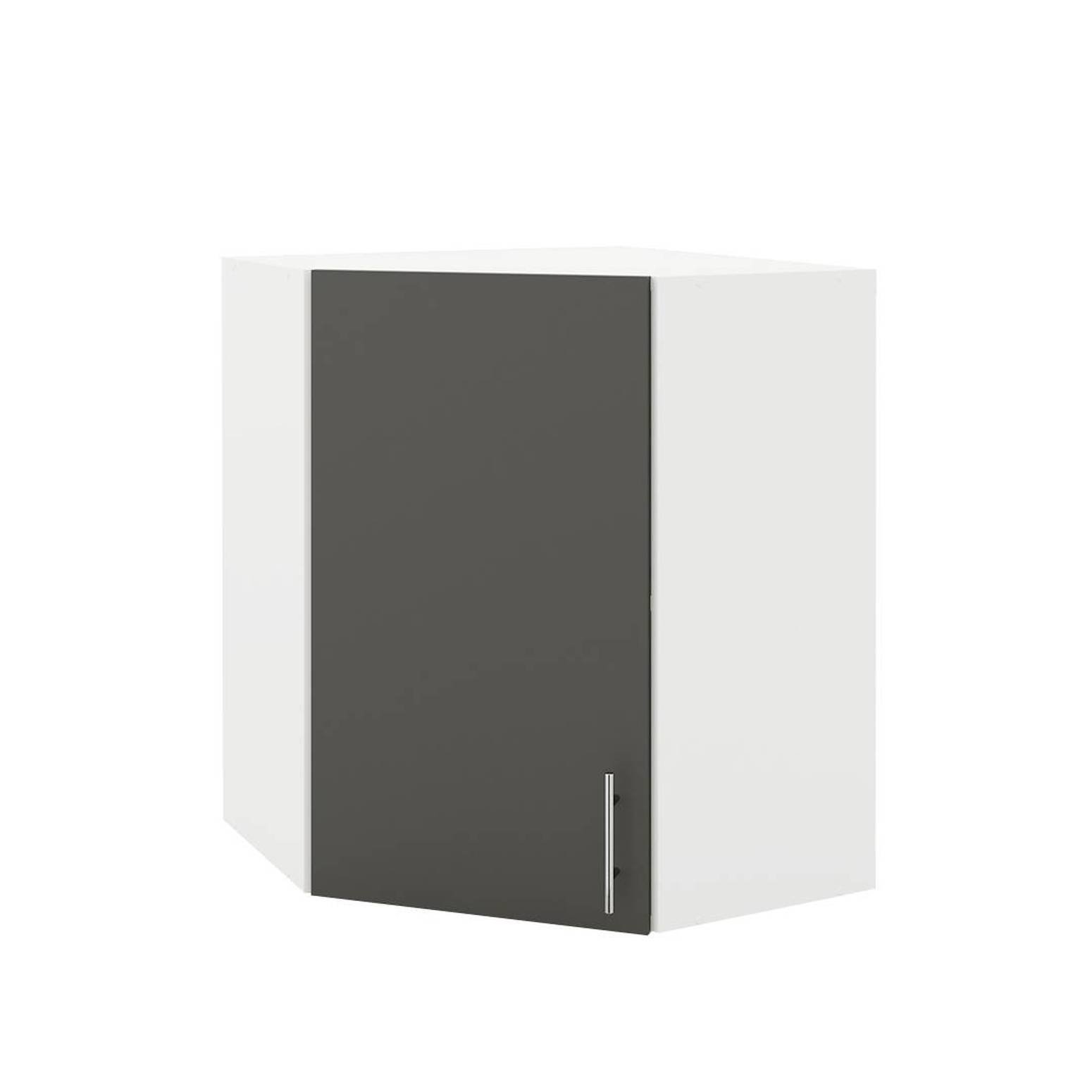 JD Greta 600mm Wall Corner Cabinet with 2 Doors - Dark Grey Matt