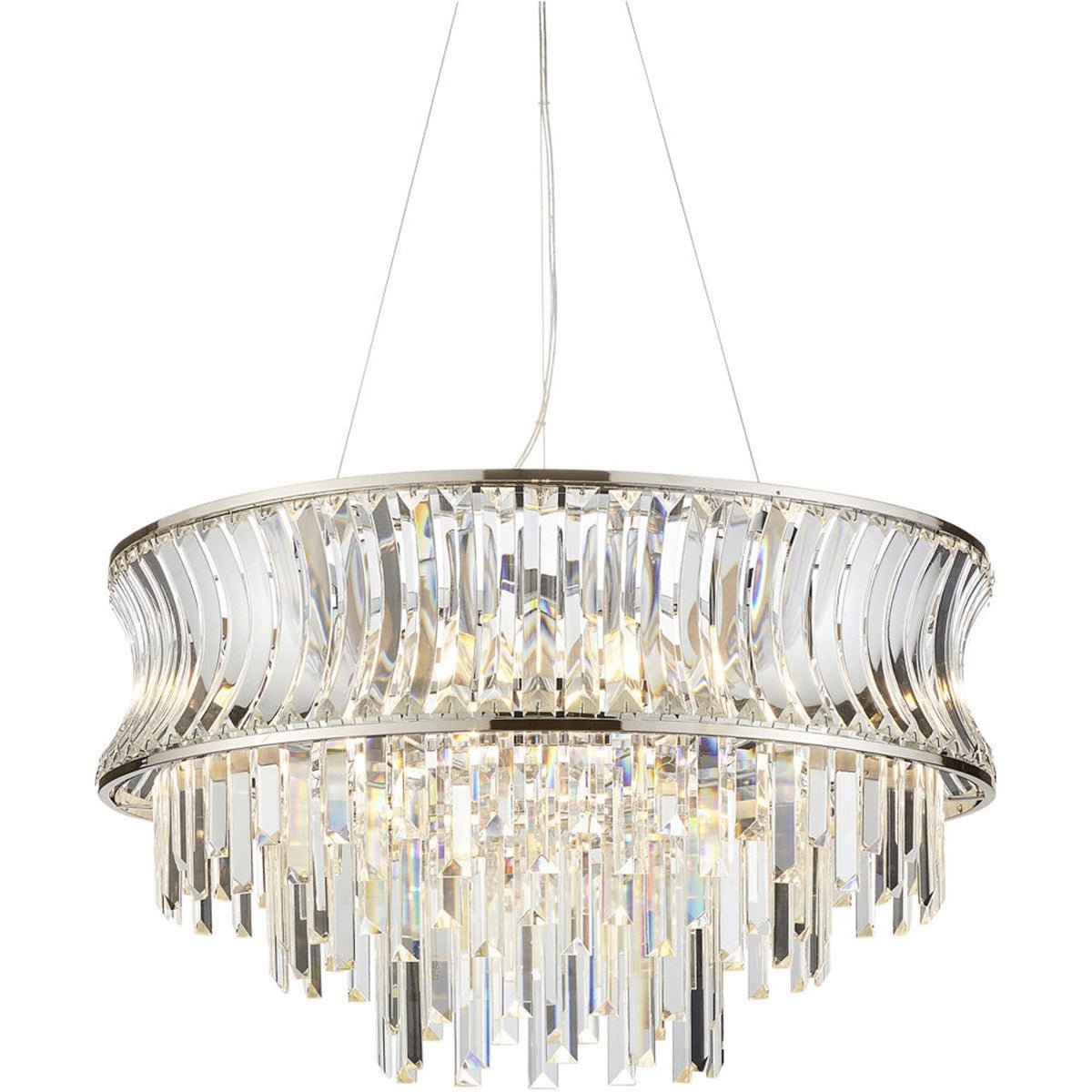 Loops Direct Aluminium LED Pendant Light - Bright Nickel