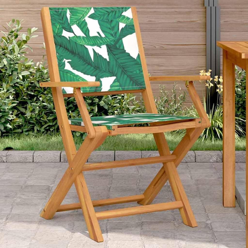 Walplus 2 Piece Wood Folding Chairs - Green - 54 x 57 x 91 cm