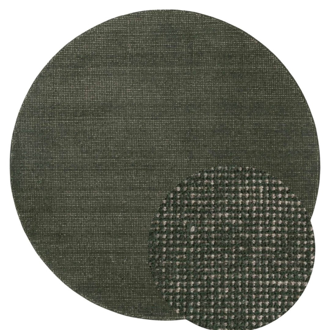 Ted Baker Green Greenwich Wool Round Rug - 160cm