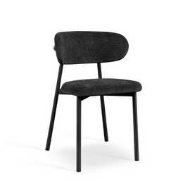 Furniture Online Myla Set Of 8 Linen Upholstered Dining Chairs - Black