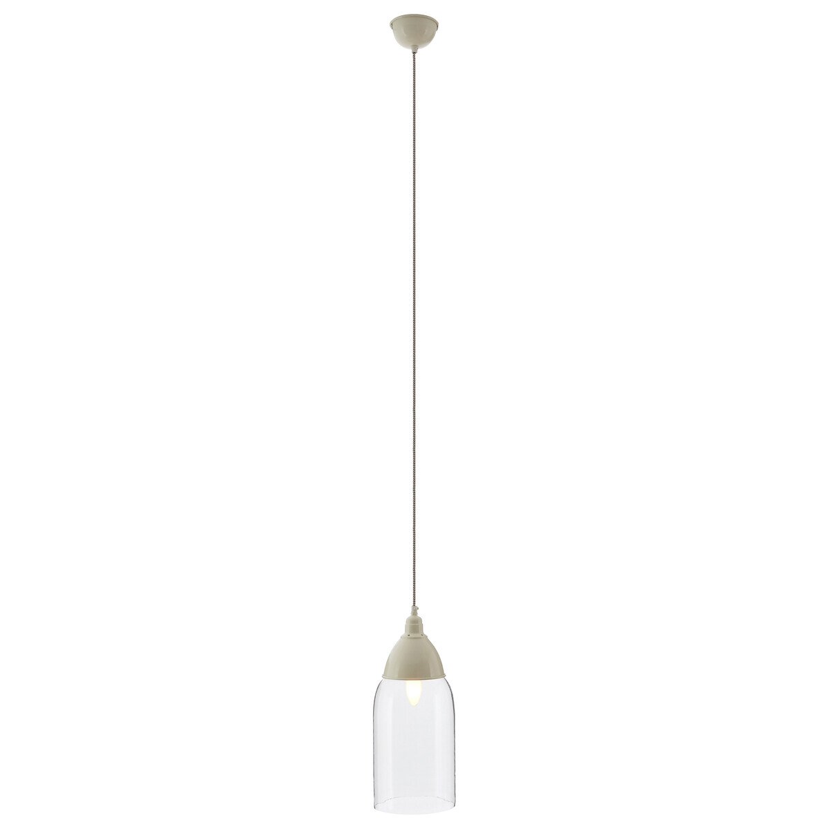 Orsina Oslo Glass and Iron Pendant Light - White