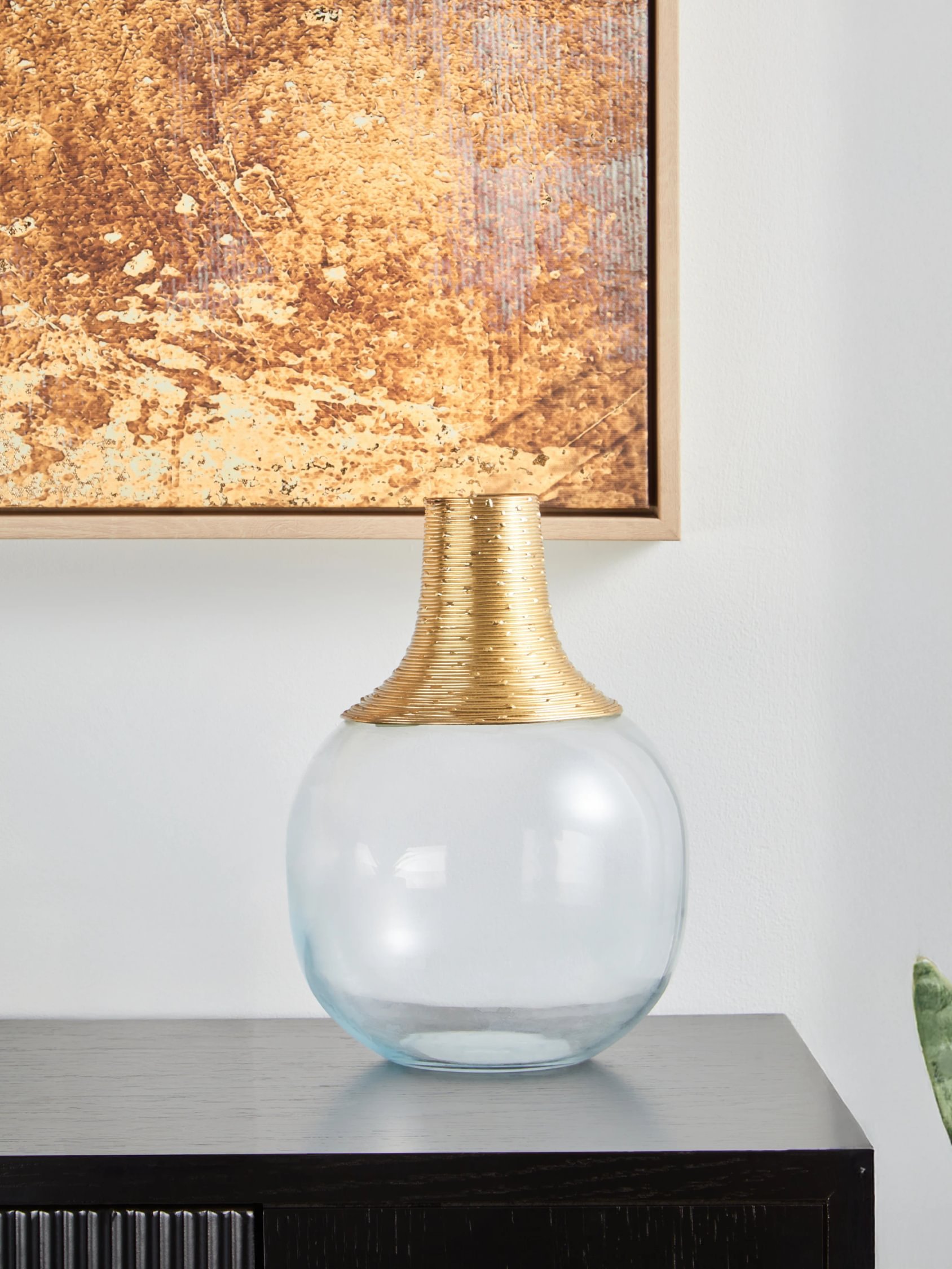 Orsina Glynn Glass Small Vase - Gold