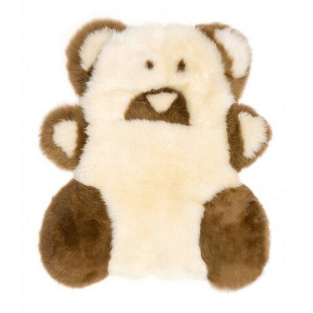 Eastern Counties Leather Sheepskin Teddy Bear Rug - Brown