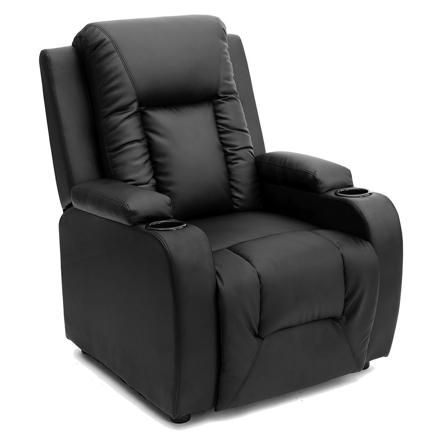 Furniture Online Oscar Recliner Bonded Leather Recliner Chair – Black
