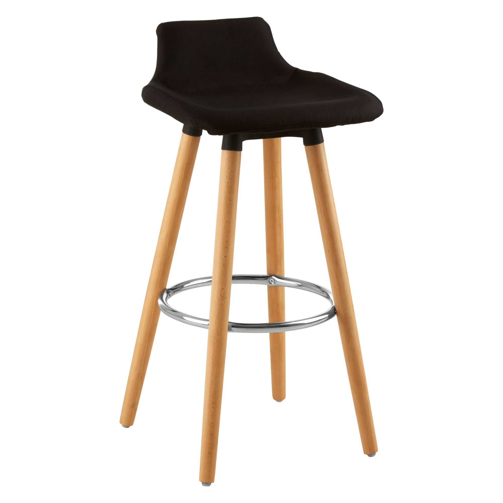 Orsina Stockholm Fabric Bar Stool – Black and Natural