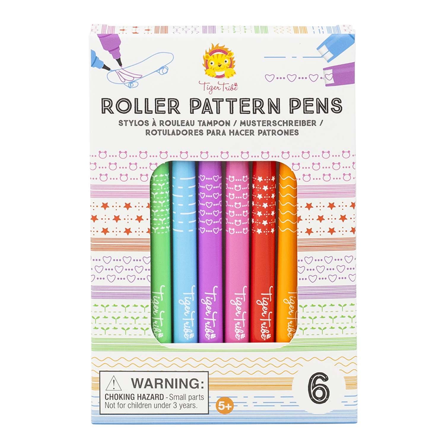 Tiger Tribe Roller Pattern Pens - 3 Years +