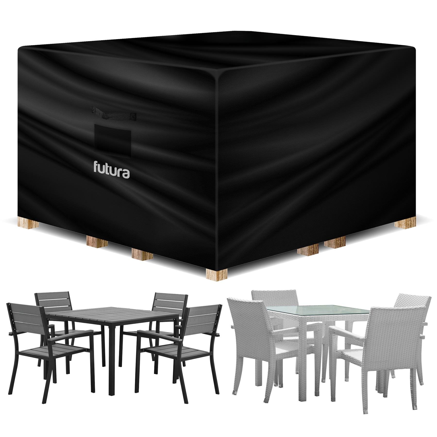 Futura Square Waterproof Premium Garden Furniture Cover 250cm - Black