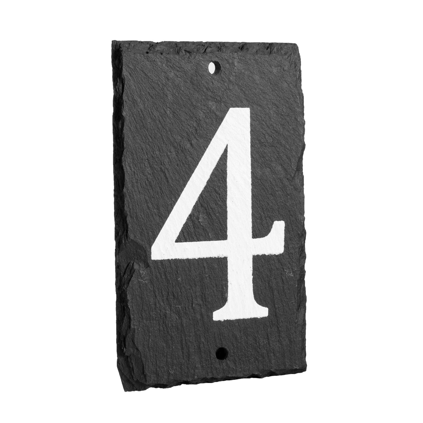 Nicola Spring Slate House Sign - Number 4