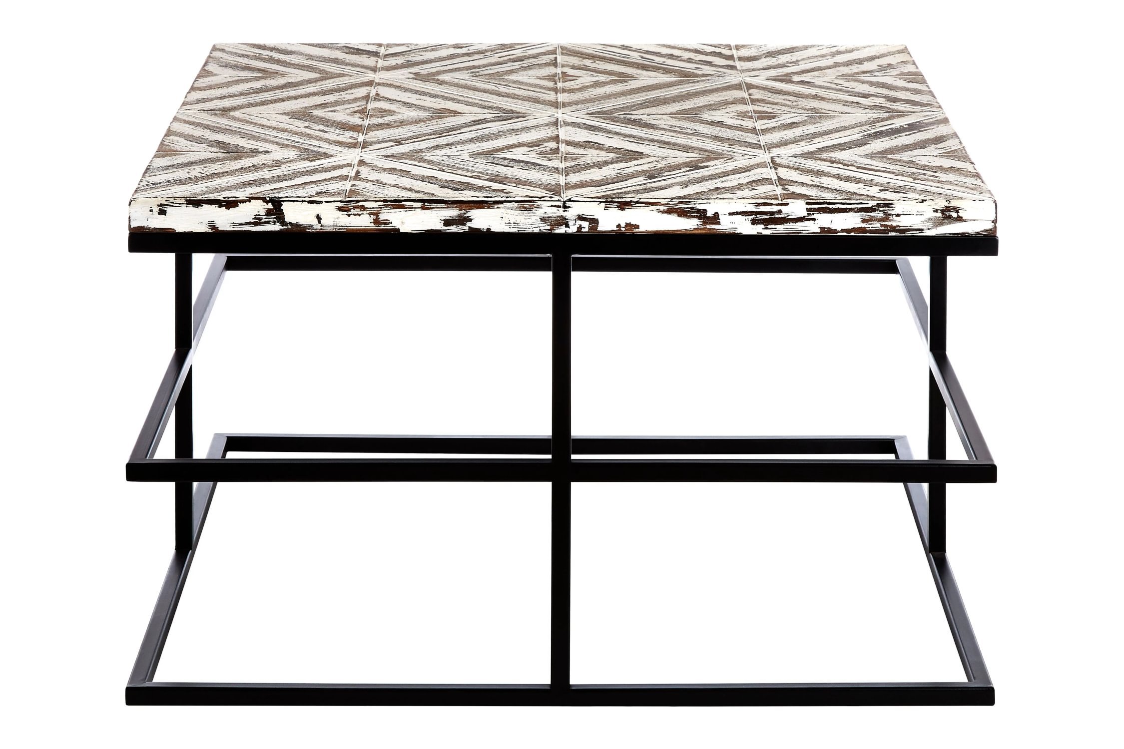 Orsina Lombok Chevron Wood Effect Coffee Table - Black