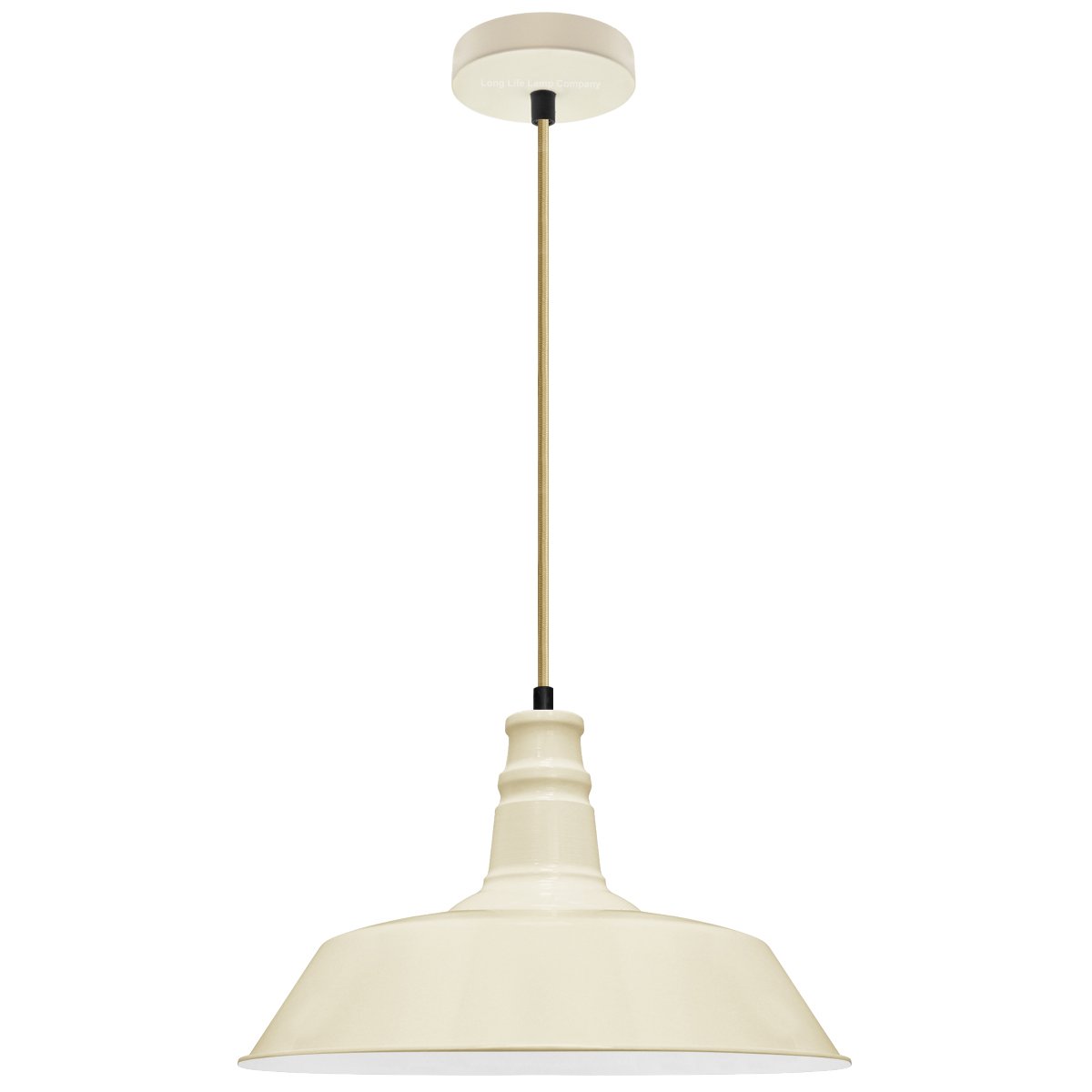 Energy Light Bulbs Bowl Metal Ceiling Pendant Light - Cream